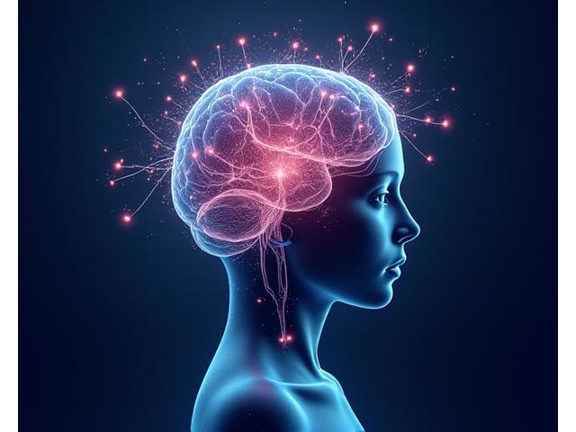 A stylised, almost ethereal, image showing a human head with glowing neural pathways, representing enhanced cognitive function and mental clarity, surrounded by subtle data visualizations.