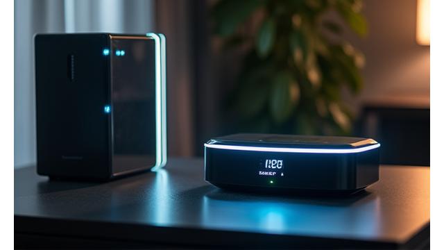 Premium wellness technology like a high-end air purifier or a home-based biofeedback system